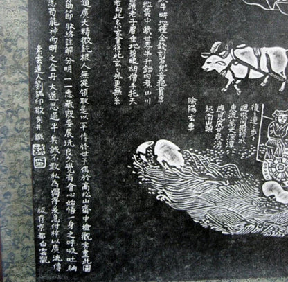 YUANWELLNESS: Nei Jing Tu, Taoist “Inner Landscape”,Diagram of the human body, TCM, Original Edition Rubbing by hand - YUAN WELLNESS 